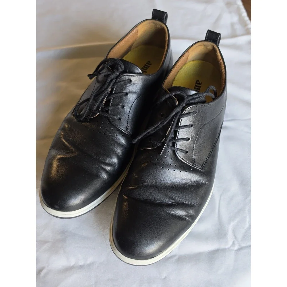 Amberjack The Original Obsidian Black Leather Oxford Shoes Men's 9.5 M Portugal